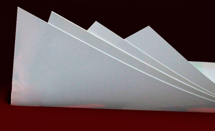 Lámina de PVC semirrígido blanco
